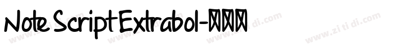 Note Script Extrabol字体转换